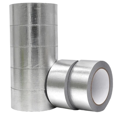 শিখা retardant স্ব আঠালো অ্যালুমিনিয়াম ফয়েল HVAC তাপ নিরোধক ফাইবারগ্লাস কাপড় টেপ