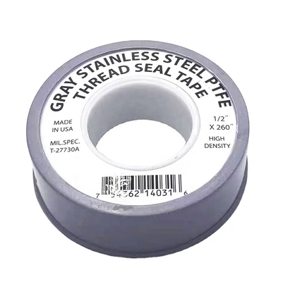 ধূসর 100% Teflon PTFE থ্রেড সিল টেপ 19mm Ptfe টেপ