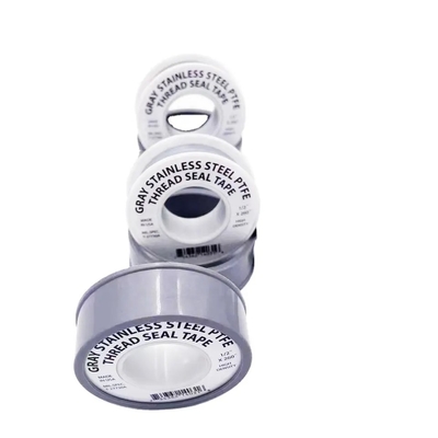 ধূসর 100% Teflon PTFE থ্রেড সিল টেপ 19mm Ptfe টেপ