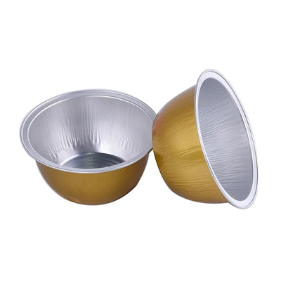 130ML ডিসপোজেবল অ্যালুমিনিয়াম ফয়েল খাদ্য পাত্রে প্লেটেড বেকিং কাপ রঙিন কেক বাটি প্যান